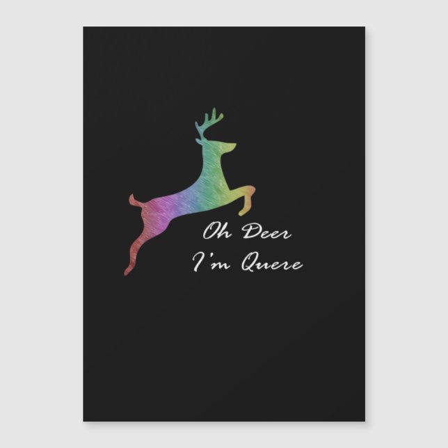 Oh Deer Queer Funny Pun LGBT Pride Celebration  (Devant)