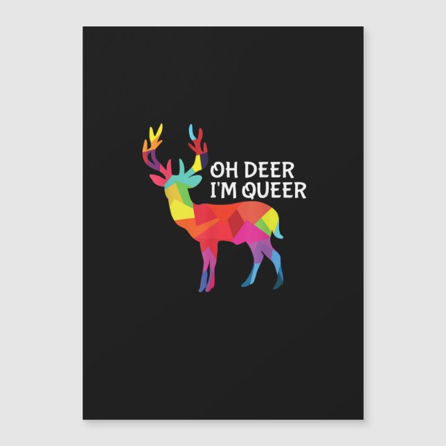 Oh Deer Queer Funny Pun LGBT Pride Design (Devant)