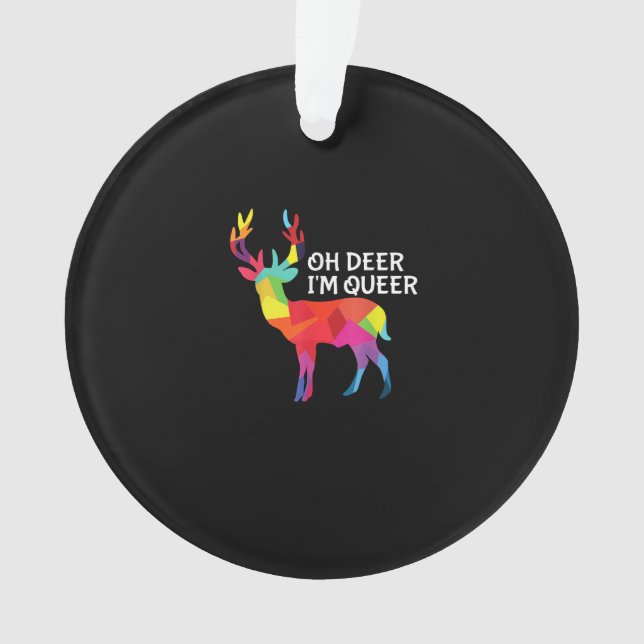 Oh Deer Queer Funny Pun LGBT Pride Design (devant)
