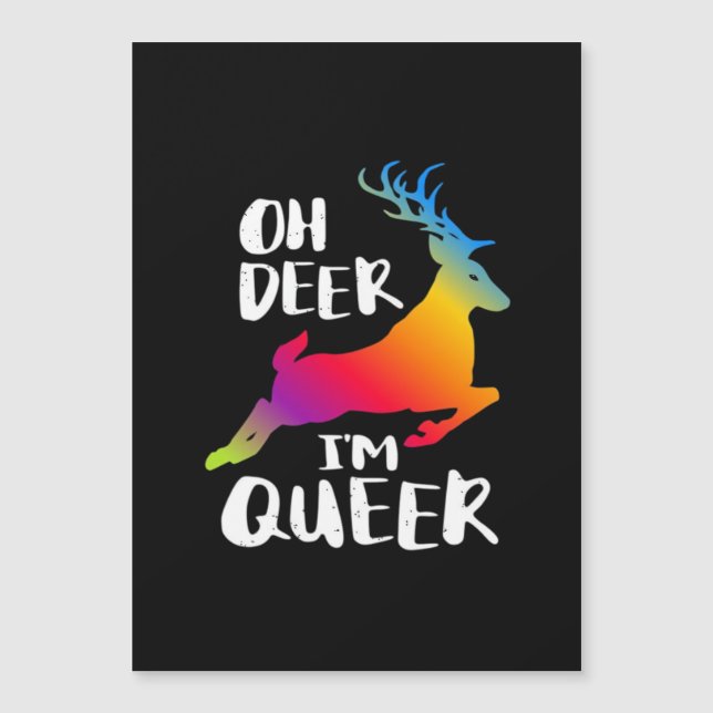 Oh Deer Queer Pride Minimal Artistic Style  (Devant)