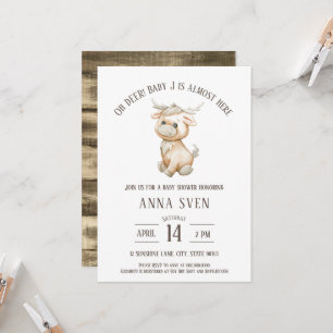 Oh Deer Reindeer Baby shower invitation