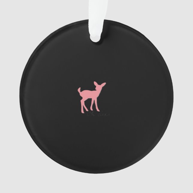 Oh Deer Retro Classic Style Acrylic Ornament (devant)