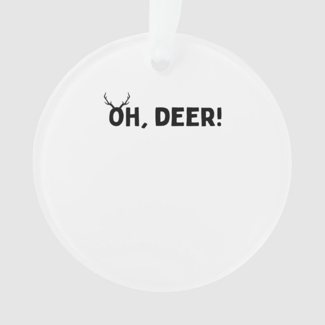 Oh Deer Simple Aesthetic Acrylic Ornament (devant)