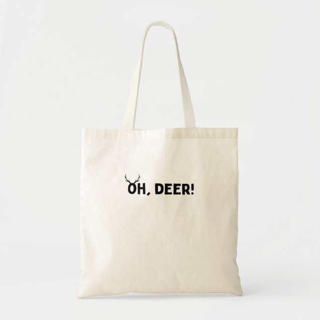 Oh Deer Simple Aesthetic Tote Bag (Devant)