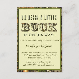 Oh Deer, Un Petit Buck Est En Chemin ! Invitation