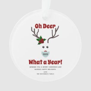 Oh Deer What A Year 2023 Drôle Citation Noël
