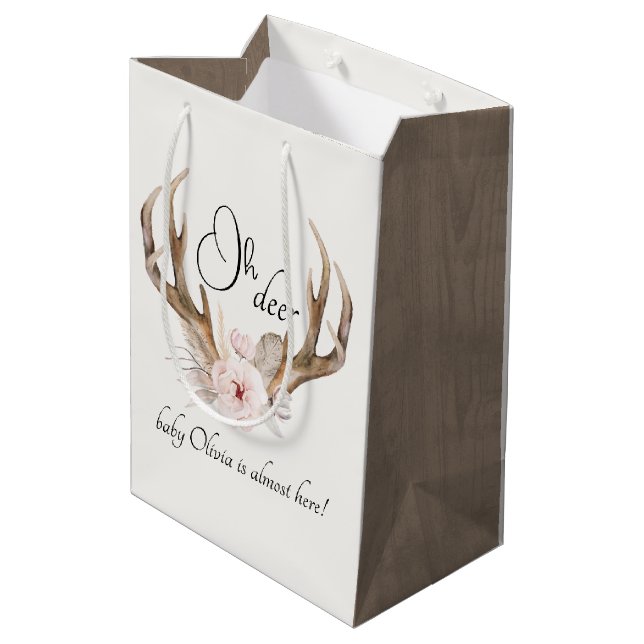 Oh Deer Woodland Baby shower sac cadeau - Boho Wat (Dos Angle)