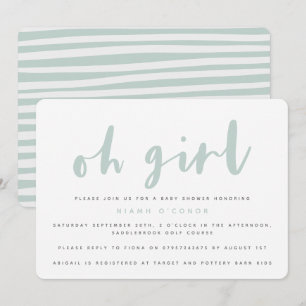 Oh fille, invitation de partie de baby shower