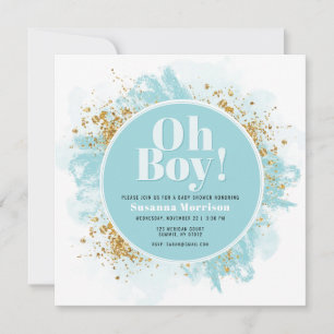Oh garçon Baby shower aquarelle Parties scintillan