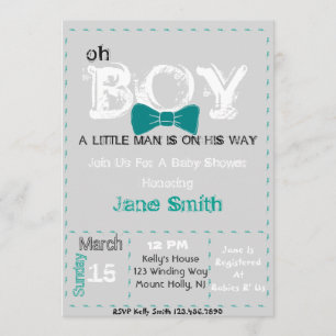 Oh garçon invitation Baby shower