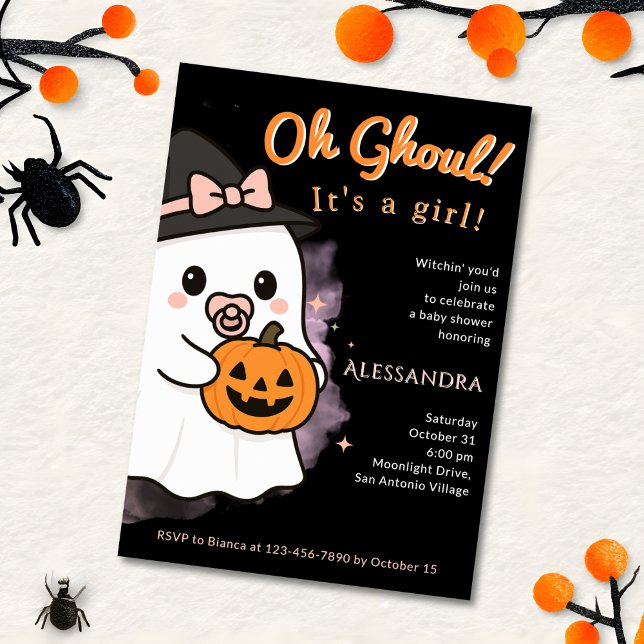 Oh Ghoul Baby shower Invitation (Créateur téléchargé)