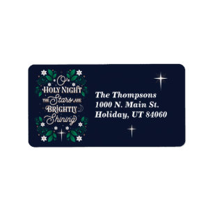 Oh Holy Night Retourner l'adresse Étiquettes