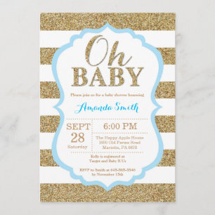 Oh invitation de baby shower de bleus layette et