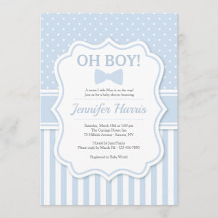 Oh invitation de baby shower de Bowtie