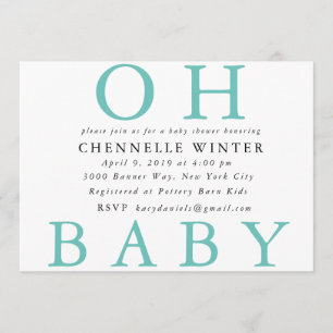 Oh invitation de baby shower du bébé