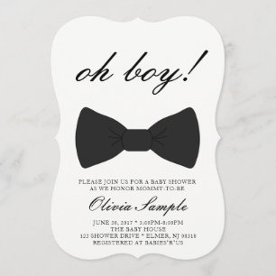 Oh invitation de douche de Bowtie de bébé