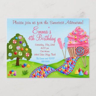 Oh invitations douces de petit gâteau