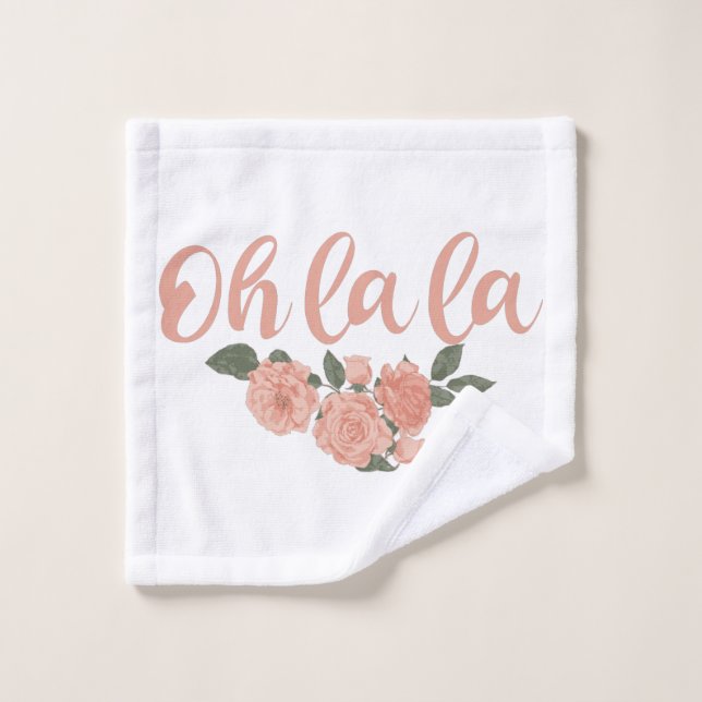 Oh La La - French Sayes Floral (Gant de toilette)