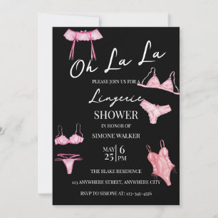 Oh La La Lingerie Invitation à la douche nuptiale