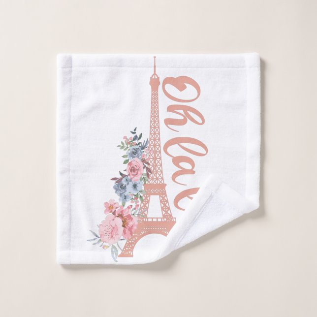 Oh La La - Tour Eiffel Paris France (Gant de toilette)