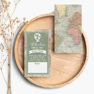 "Oh les endroits où tu iras !" Baby shower Carte d