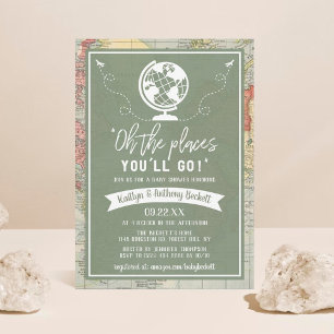 "Oh les endroits où tu iras !" Baby shower Carte d