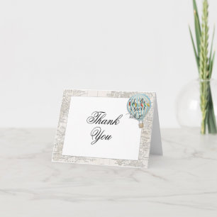 Oh les places Hot Air Balloon Carte de remerciemen