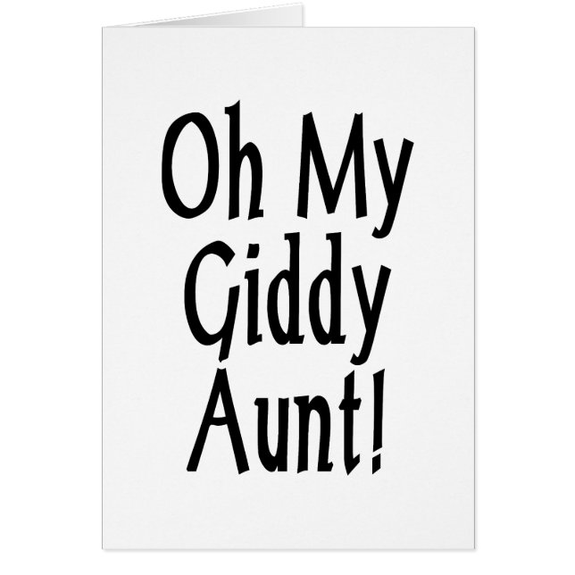 Oh Ma Tante Giddy ! Carte (Devant)
