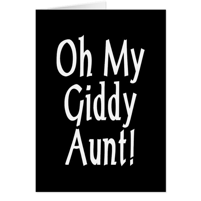 Oh Ma Tante Giddy ! Carte (Devant)