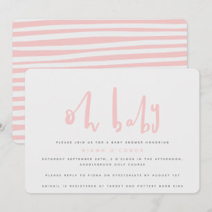 Oh mon bébé, baby shower invitation