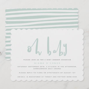 Oh mon bébé, baby shower invitation