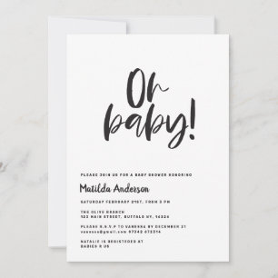 Oh mon bébé ! graphique moderne noir et blanc