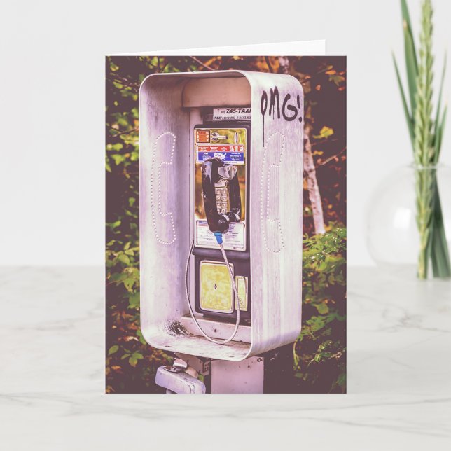 Oh mon Dieu ! Carte de voeux Pay Phone (Devant)