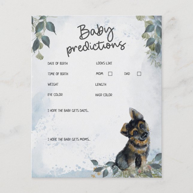 Oh mon Dieu ! Chien Baby shower Baby Predictions J (Devant)
