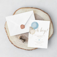 Oh mon Dieu ! Invitation Baby shower aquarelle