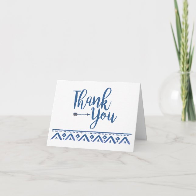 Oh mon garçon Merci de Baby shower tribal (Devant)