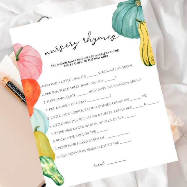 Oh Mon Gourd ! - Baby shower Nursery Rhymes Jeu (Créateur téléchargé)