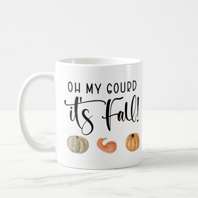 Oh My Gourd C'est Chute Citrouille café Mug (Gauche)