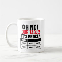 OH NON Notre Tableau Est Cassé Mug d'erreur de feu