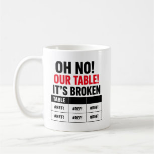OH NON Notre Tableau Est Cassé Mug d'erreur de feu