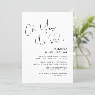 Oh oui, nous l'avons fait, Invitation à la fête d'