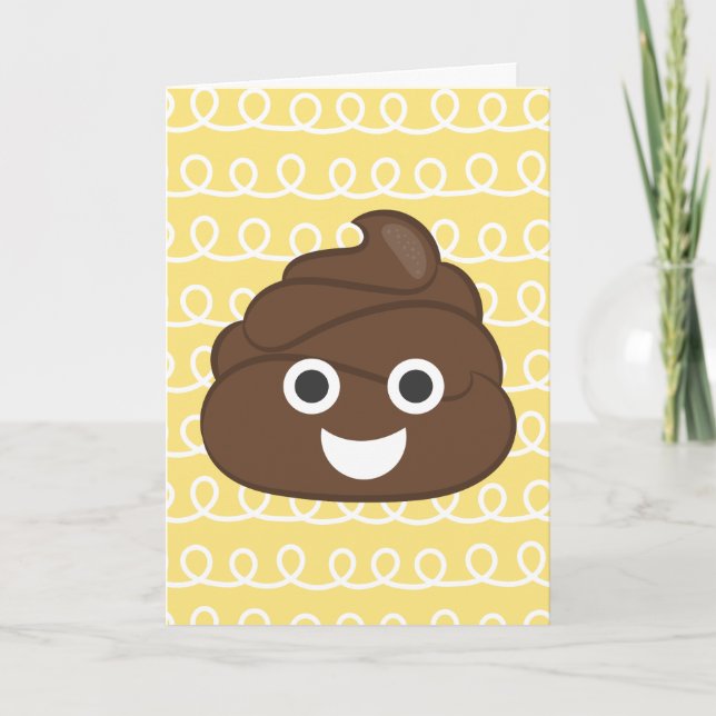 Oh Poop (Emoji) Carte Anniversaire Belge (Devant)