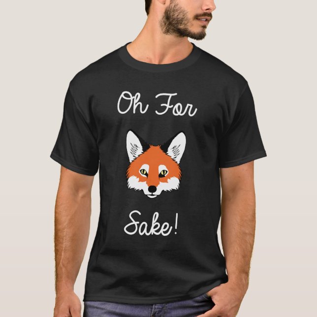 Oh pour le T-shirt drôle de chien de Fox de saké (Devant)