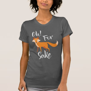 oh pour le T-shirt gris-foncé de saké de renard