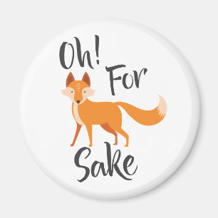 oh pour saké renard Fridge Magnet Badge