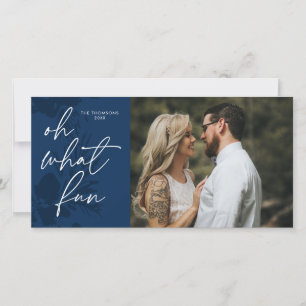 Oh, quel amusant beau Noël bleu carte de vacances