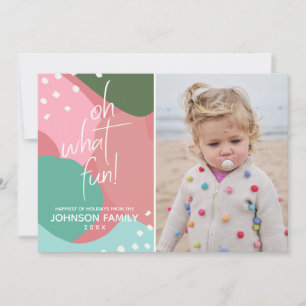 Oh Quel Amusant Colorful Mod Carte de Noël Abstrai