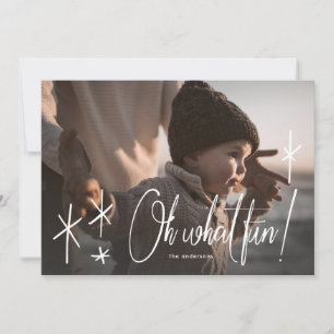 Oh Quel Amusant Lettrage de Noël Carte photo