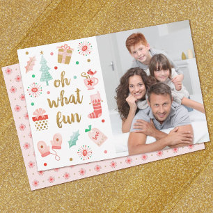 Oh Quel Amusement Famille Carte Photo De Noël