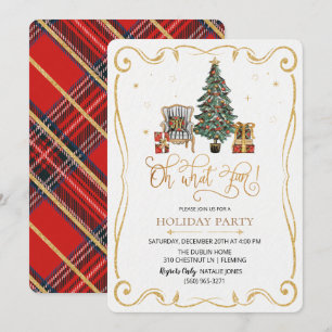 Oh Quel Amusement Fête de Noël Invitation